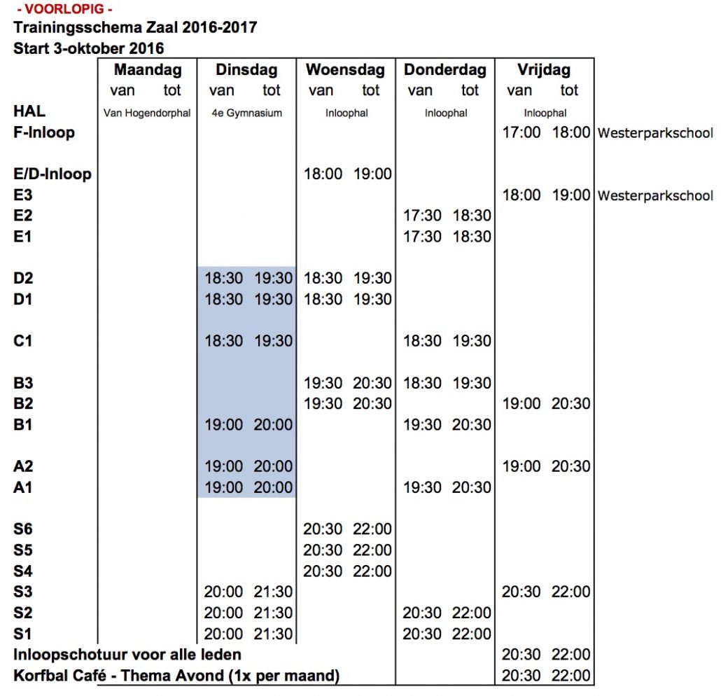 trainingsschema-zaal-2016-2017